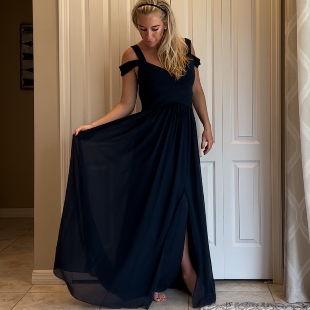 Lulus navy blue maxi dress